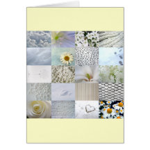 Collage blanc de photographie de couleur cartes