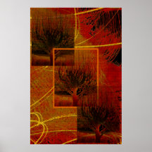 Collage d'arbre de lever de soleil affiches