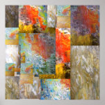 Collage d'art abstrait affiches