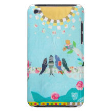 Collage d'art de famille d'oiseau coque iPod Case-Mate 