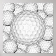 Collage de boules de golf affiches