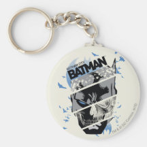 Collage de crâne de Gotham City Batman Porte-clefs