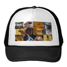 Collage de photos de guitare casquette de camionneur