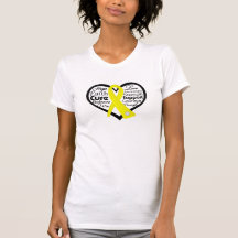 Collage de ruban de coeur d'endométriose t-shirt