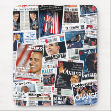 Collage en première page international de victoire tapis de souris