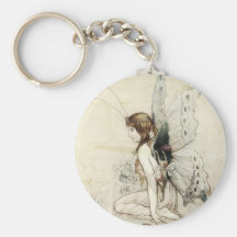 Collage féerique antique porte-clés