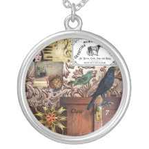Collage in Bronze Necklace