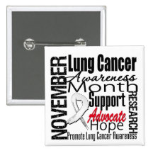 Collage - Lung Cancer Awareness Month Pinback Buttons