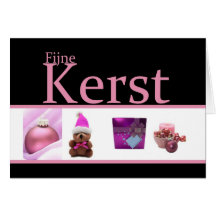 collage néerlandais de Noël de noir de rose de ker Carte De Vœux