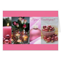 collage néerlandais de Noël de rose de Joyeux Noël Cartes De Vœux