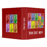 Collage of Colourful Saxophones Music Binder 1"