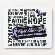 Collage of Words - Cancer Mousepads