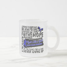 Collage of Words - Colon Cancer Coffee Mugs