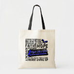 Collage of Words - Colon Cancer Tote Bag