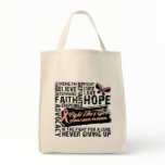 Collage of Words - Uterine Cancer Canvas Bags