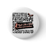 Collage of Words - Uterine Cancer Pinback Button