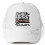 Collage of Words - Uterine Cancer Mesh Hat