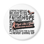 Collage of Words - Uterine Cancer magnets