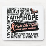 Collage of Words - Uterine Cancer mousepads