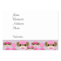 Collage rose Girly mignon de motif de fille de sin Cartes De Visite Professionnelles