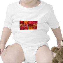 Collage rouge de photographie t-shirt