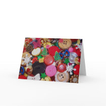 Collage with Christmas Tree Buttons