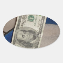COLLAR AND CASH OVAL STICKERS