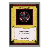 collectable store business card