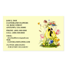 COLLECTE DES CARTES DE VISITE FLORAUX DE FLEURS ! CARTES DE VISITE PERSONNELLES