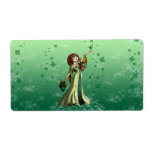 Collecting Shamrocks Personalized Shipping Label