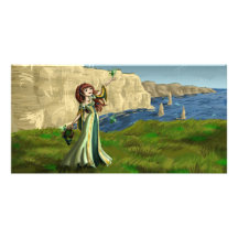Collecting Shamrocks Personalized Photo Card