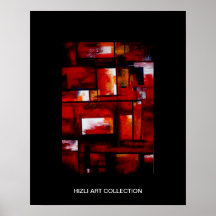 Collection d'art de Hizli - Abstrac moderne coloré Poster
