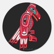 Collection d'EAGLE de HAIDA Adhésifs Ronds