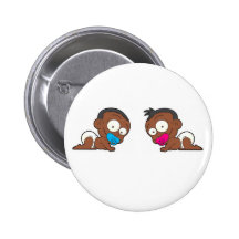 Collection jumelle de garçon et de fille d'Afro-am Badge Avec Épingle