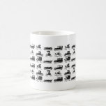 Collection of old and classic cars mugs