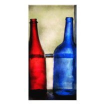 Collector - Bottles - Two empty wine bottles Photo Card