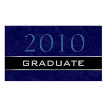 College Graduation Name Cards - 2010 Business Card Template