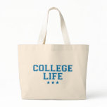 College Life - Blue Canvas Bags