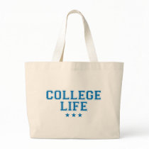 College Life - Blue Canvas Bags
