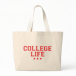 College Life - Red Tote Bag