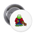 College Student Nerd Frog Pinback Buttons