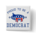 Collegiate Proud Democrat Pin