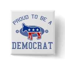 Collegiate Proud Democrat Pin