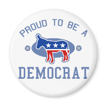 Collegiate Proud Democrat Refrigerator Magnet