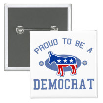 Collegiate Proud Democrat buttons