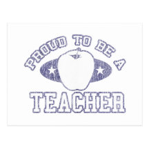 Collegiate Proud Teacher Postcard