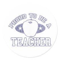 Collegiate Proud Teacher Stickers