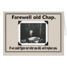 Collègue d'adieu au revoir cartes de vœux