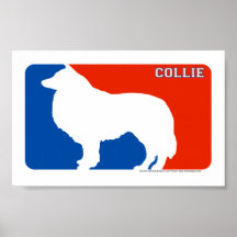 Collie Major League Dog Print