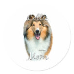 Collie (rough) Mom 2 Sticker
